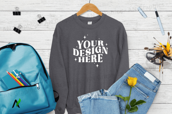 Back to School Gildan 18000 Mockup - 081: A Professional Design Tool for T-Shirt Creators