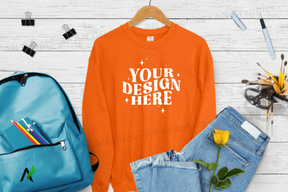 Back To School Gildan 18000 Mockup - 096